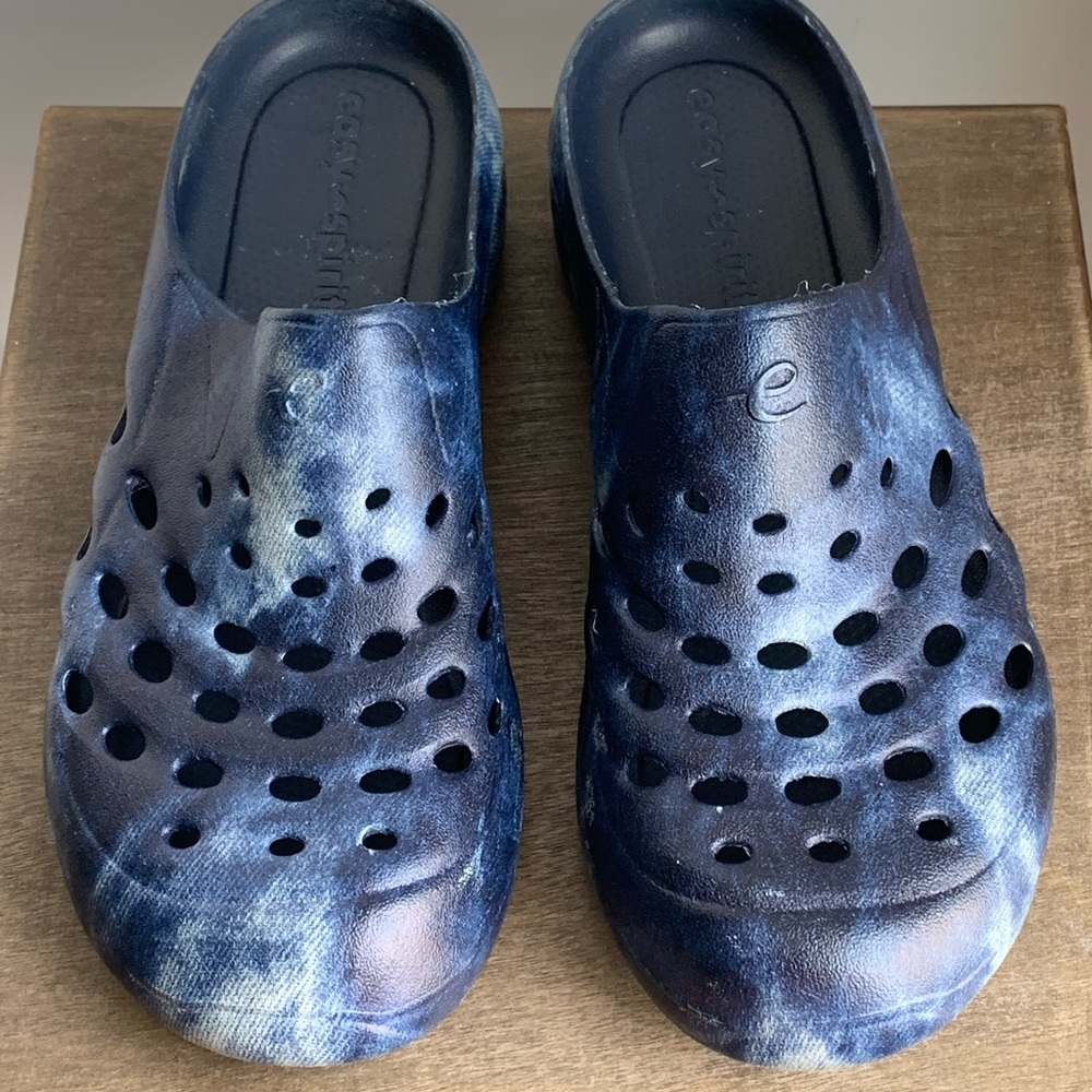 Easy Spirit waterproof mules/slides - size 9 - Navy - New